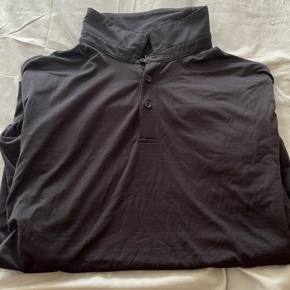 Dark grey button up shirt, brand: George, size: 2XL